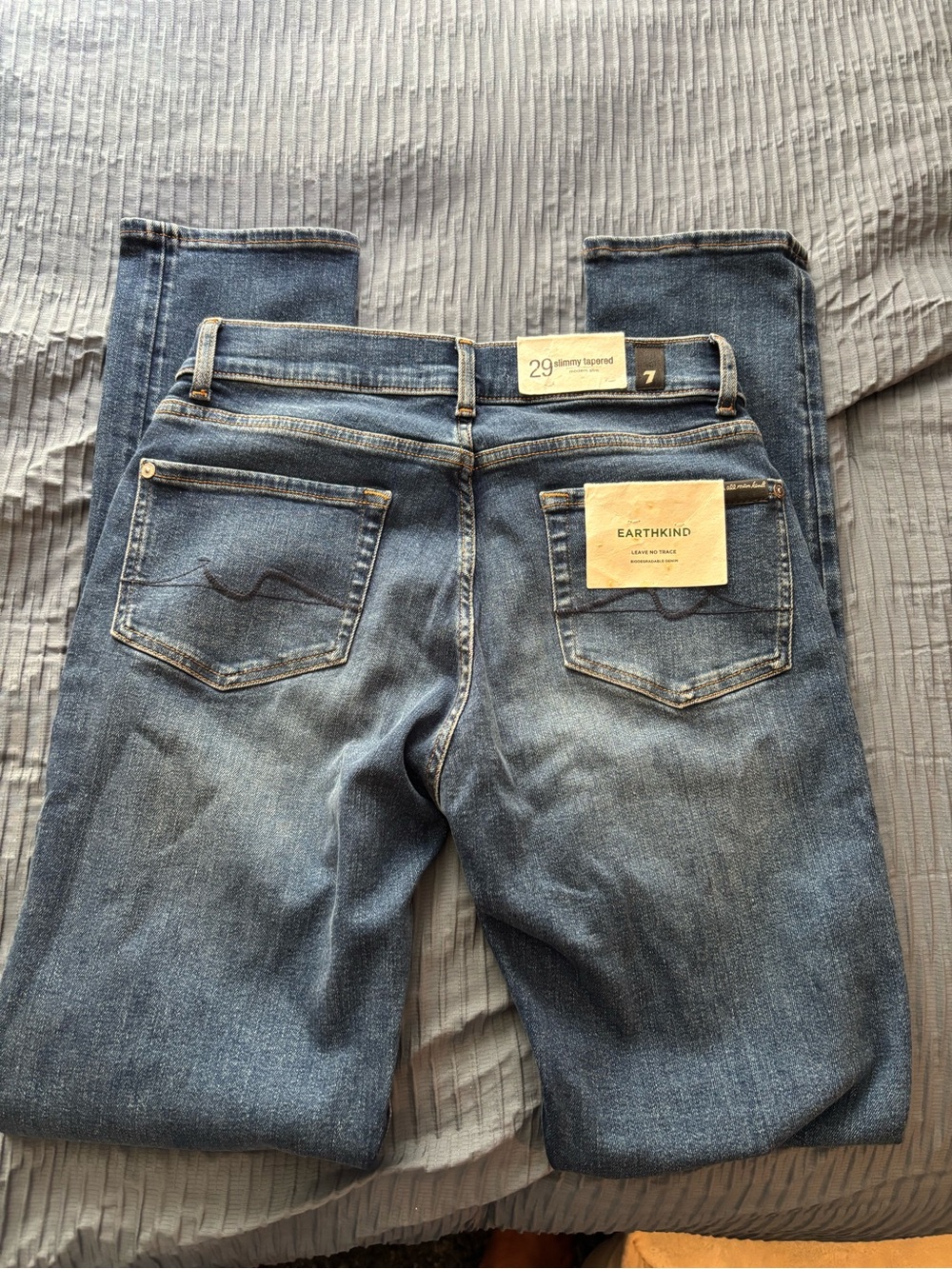 7 For All Mankind Slim Jeans in Medium Blue Wash